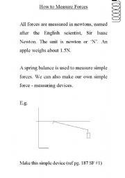 English Worksheet: Measuring Forces