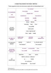 English Worksheet: essay writing