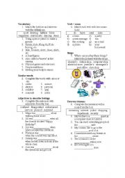 English Worksheet: Pre-intermediate review