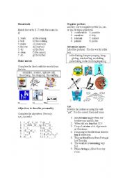 English Worksheet: Pre Intermediate vocabulary review