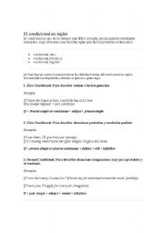 English worksheet: CONDITIONAL SENTENCES