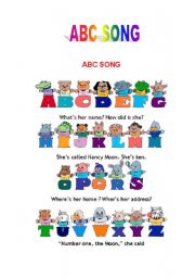 ABC SONG - ESL worksheet by 