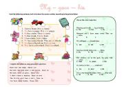 English Worksheet: POSSESSIVE ADJECTIVES