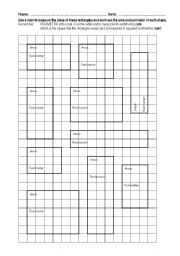 English Worksheet: Area/Perimeter of rectangles
