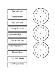 Telling the time - GAMES