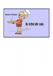 English worksheet: More home chores