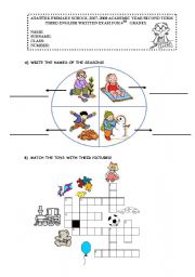 English Worksheet: SEASONS&TOYS