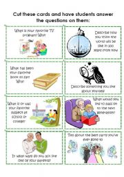 English Worksheet: Conversation Cards 6 of 8