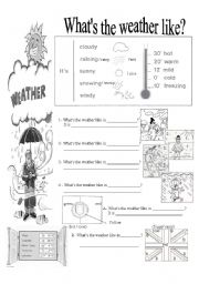 English Worksheet: Whats the weather like?