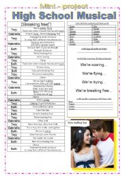 English Worksheet: Present Continuous with a song