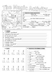 English Worksheet: The Magic Activity