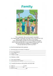 English Worksheet: Family of John