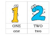 English Worksheet: flashcards numbers