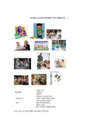 English Worksheet: to be a good student you should .....