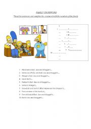 English Worksheet: Family Crossword