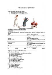 English Worksheet: Ratatouille