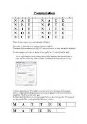 English worksheet: Vowel pronunciation