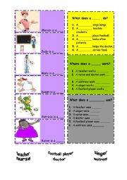 English Worksheet: jobs