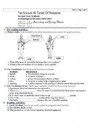 English Worksheet: ELECTRICAL HAZARDS (Author-Bouabdellah)