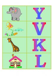 English Worksheet: Alphabet dominoes - (part 2 out of 6)