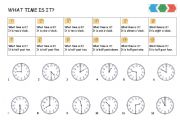 English Worksheet: CLOCK oclock & half past