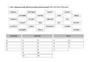 English Worksheet: DAYS, MONTHS AND SEASONS