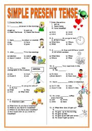 SIMPLE PRESENT TENSE TEST