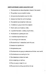 English Worksheet: CAUSATIVE HAVE