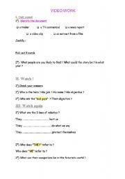 English Worksheet: I, robot trailer