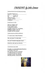 English Worksheet: Imagine by John Lennon Worksheet