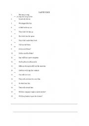 English Worksheet: Passive Voice Activities