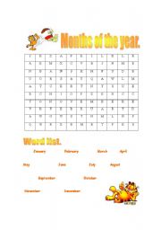 English Worksheet: Months of the year.