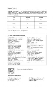 English Worksheet: Phrasal verbs