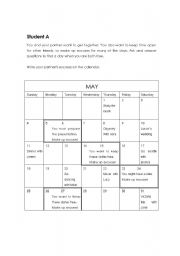 English worksheet: information gap 