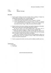 English Worksheet: warm up activity