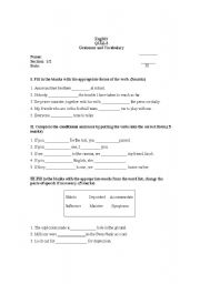 English worksheet: QUIZ FOR INTERMEDIATE LEVEL