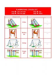 English Worksheet: Playground checklist