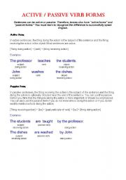English Worksheet: Active and Passive