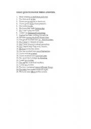 English Worksheet: QUESTIONS