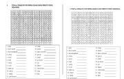 English Worksheet: crosswords