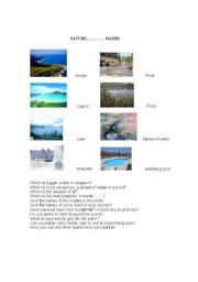 English Worksheet: nature   water