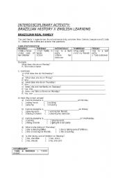 English Worksheet: BRAZILIAN REAL FAMILY