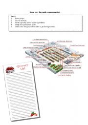 English Worksheet: Your way through a supermarket