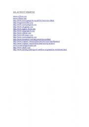 English Worksheet: ESL websites