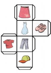 English Worksheet: Clothes dice - 1st and 2nd grade