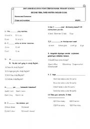 a worksheet or can be used as exam paper
