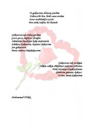 English Worksheet: a short poem of me, 
