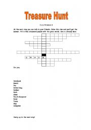 English Worksheet: Treasure Hunt (Part 2)