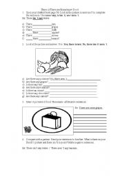 English Worksheet: There is -There are-Some-Any- Food