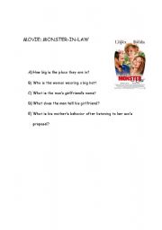 English Worksheet: Monster-in-law